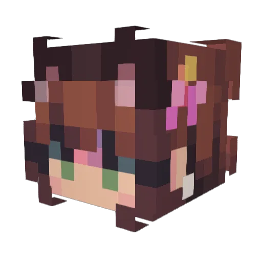 sillymaky Minecraft avatar head, 3D render