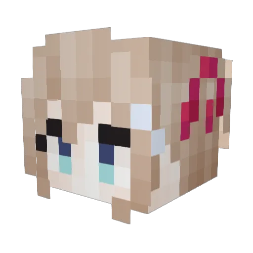 sillyniko Minecraft avatar head, 3D render