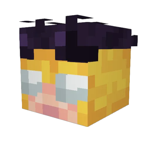 sillyplank Minecraft avatar head, 3D render