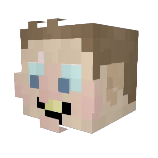 sillysimonnn Minecraft avatar head, 3D render
