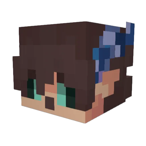 sillysona Minecraft avatar head, 3D render