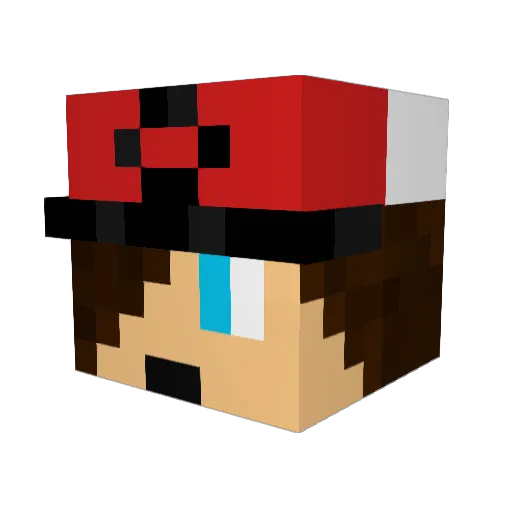 sillywillybear Minecraft avatar head, 3D render