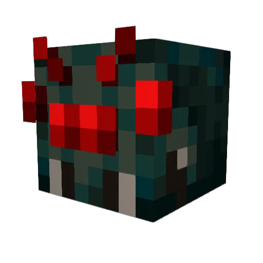 sillywormz Minecraft avatar head, 3D render