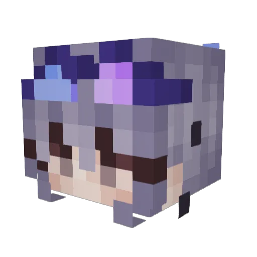 sillyylilrat Minecraft avatar head, 3D render