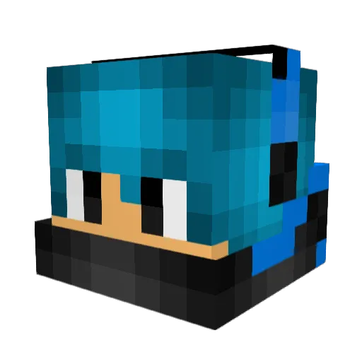 sillyzero Minecraft avatar head, 3D render