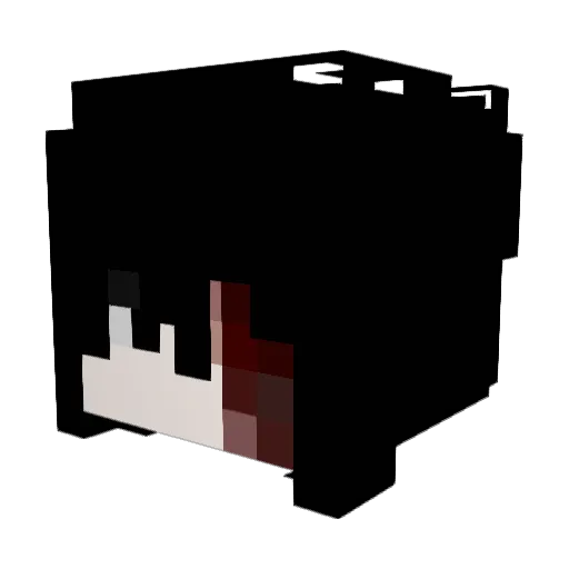 silnej Minecraft avatar head, 3D render