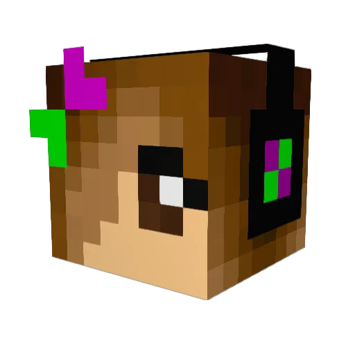 silquest Minecraft avatar head, 3D render