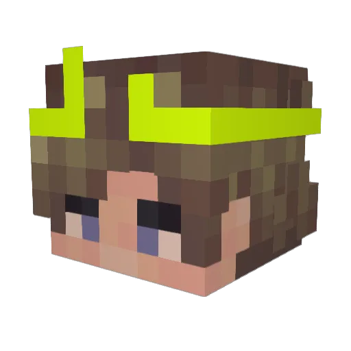 silv_7 Minecraft avatar head, 3D render