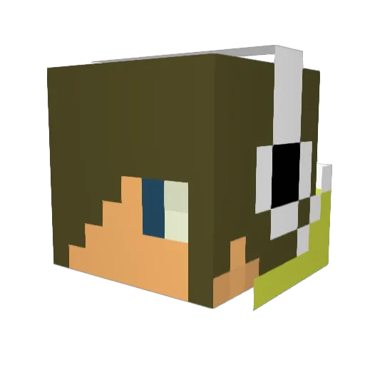 silvan_bell Minecraft avatar head, 3D render