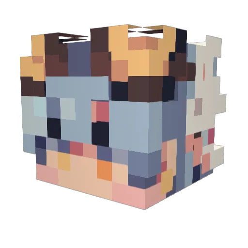 silvarune Minecraft avatar head, 3D render