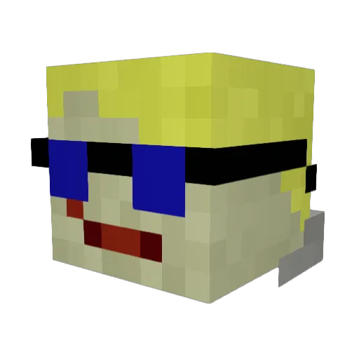 silver12345 Minecraft avatar head, 3D render