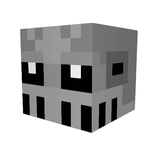 silverChariots Minecraft avatar head, 3D render
