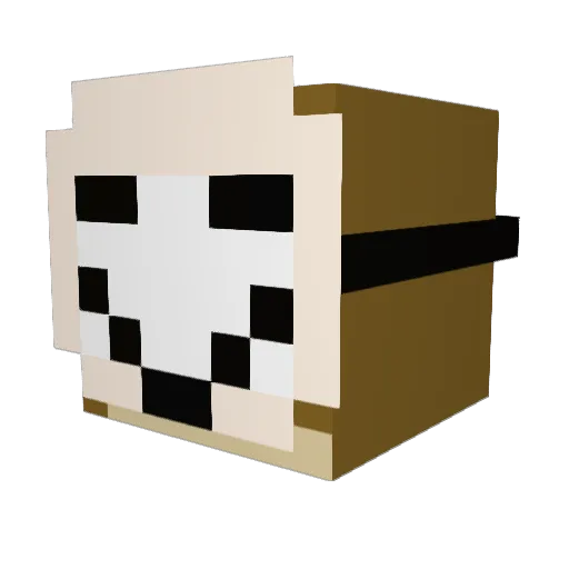 silver_Air Minecraft avatar head, 3D render