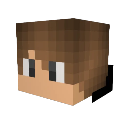 silver__sword Minecraft avatar head, 3D render