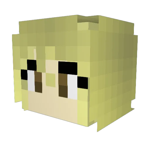 silver_aero Minecraft avatar head, 3D render