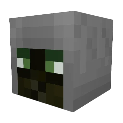 silver_finish Minecraft avatar head, 3D render