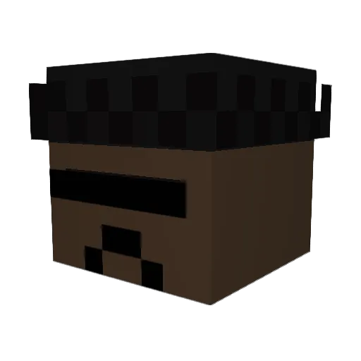 silver_jaeking Minecraft avatar head, 3D render