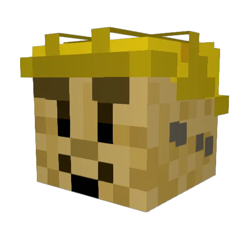 silverartsbest Minecraft avatar head, 3D render