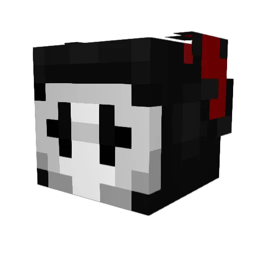 silverbeltbuck Minecraft avatar head, 3D render