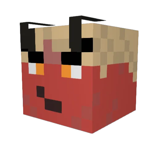 silvercorez Minecraft avatar head, 3D render