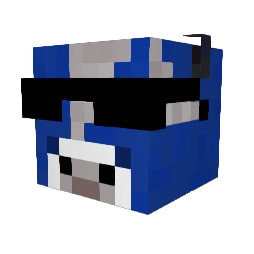 silvercrest Minecraft avatar head, 3D render