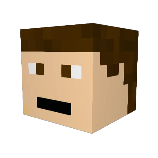 silverdor Minecraft avatar head, 3D render