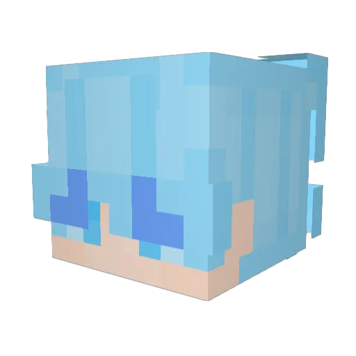 silvereq_ Minecraft avatar head, 3D render
