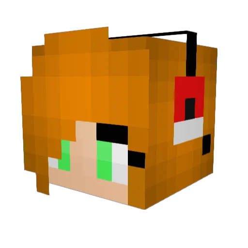 silverfox7509 Minecraft avatar head, 3D render