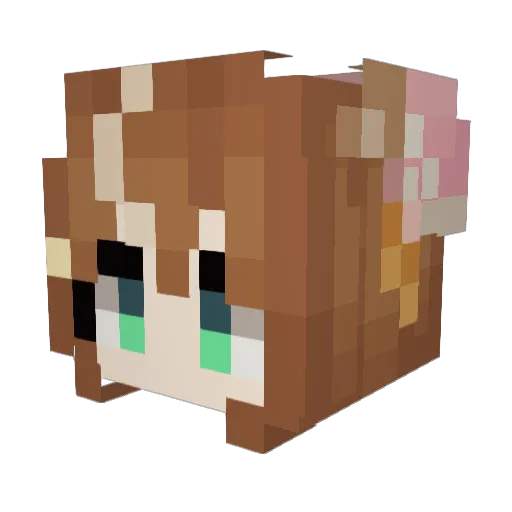 silverkizo Minecraft avatar head, 3D render