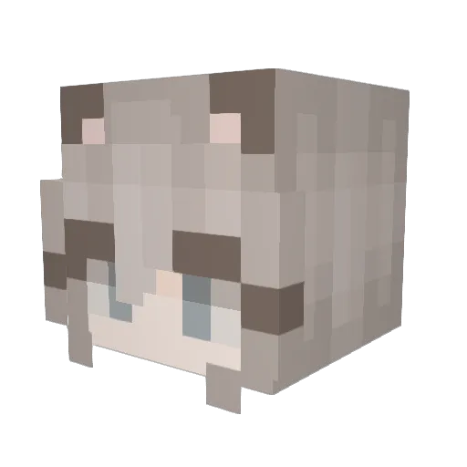 silvermyst Minecraft avatar head, 3D render