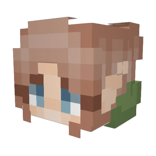 silverpothos Minecraft avatar head, 3D render