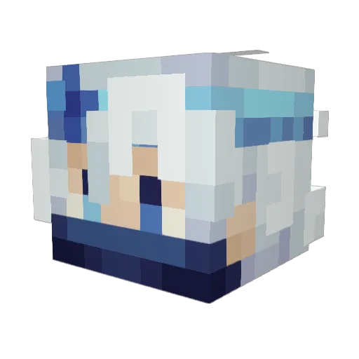 silverrruns Minecraft avatar head, 3D render