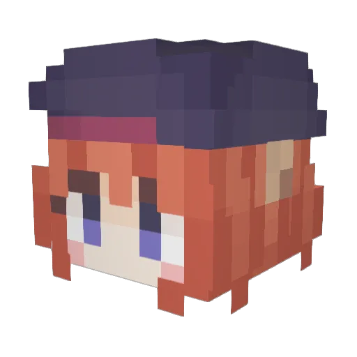 silverstarwa Minecraft avatar head, 3D render