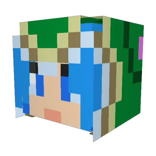 silvertje2514 Minecraft avatar head, 3D render