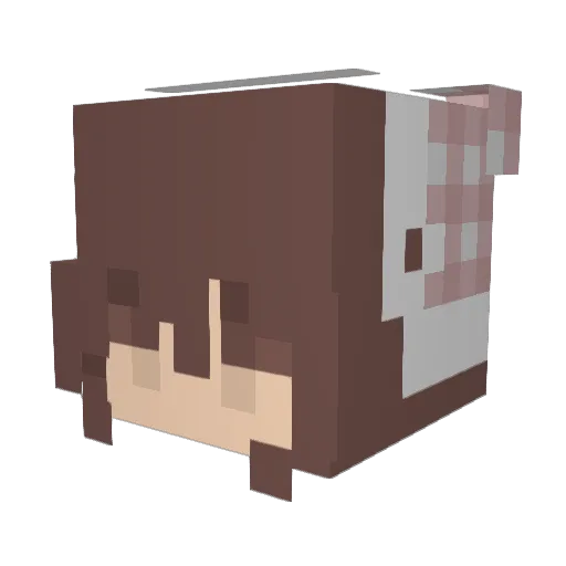 silverv3 Minecraft avatar head, 3D render