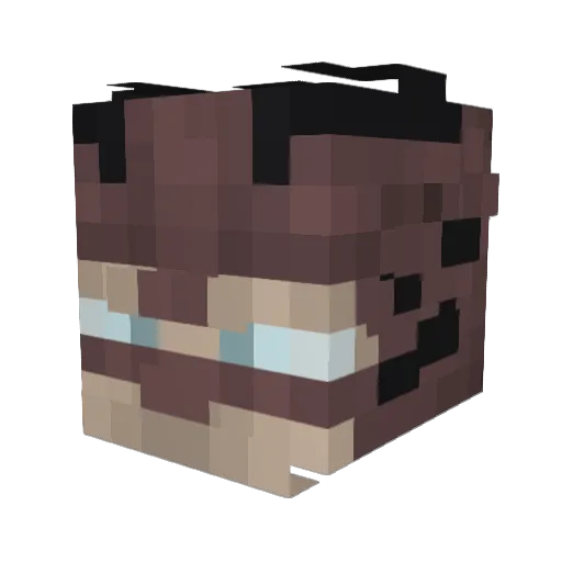 silverwillowing Minecraft avatar head, 3D render