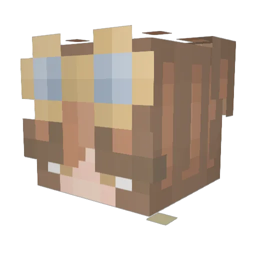 silvia_zafra Minecraft avatar head, 3D render