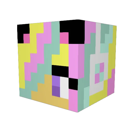 silviasweet Minecraft avatar head, 3D render