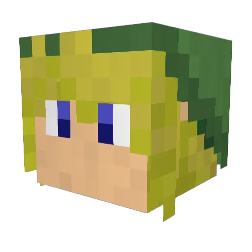 sim128 Minecraft avatar head, 3D render