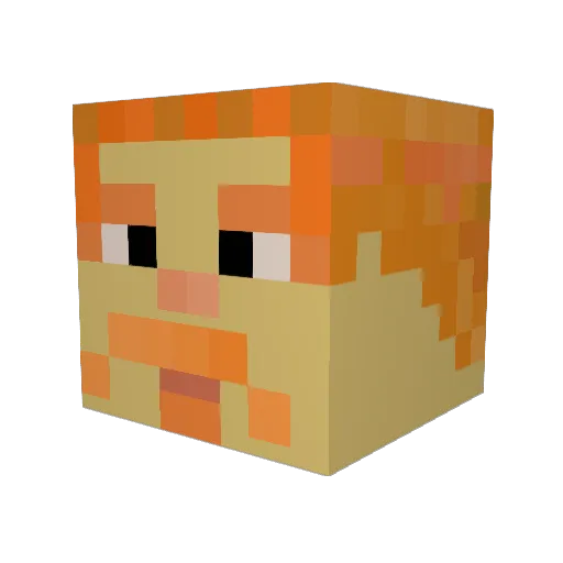 sim612 Minecraft avatar head, 3D render