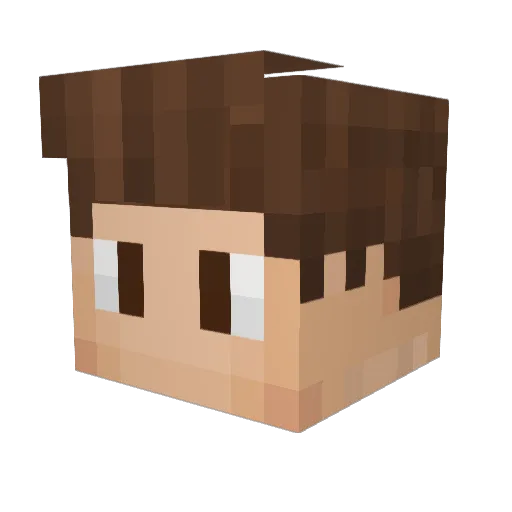 simaoale Minecraft avatar head, 3D render
