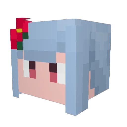 simapata Minecraft avatar head, 3D render