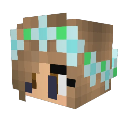 simbalily Minecraft avatar head, 3D render