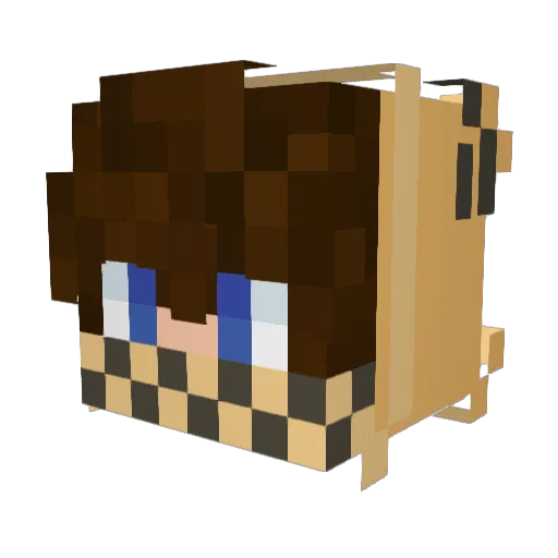 simbbc Minecraft avatar head, 3D render