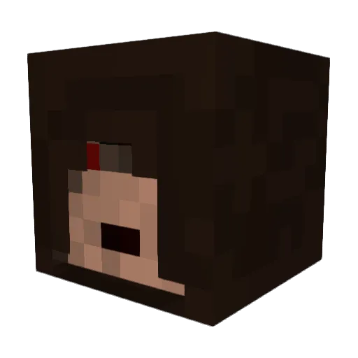 simchex Minecraft avatar head, 3D render