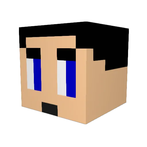 simen34 Minecraft avatar head, 3D render