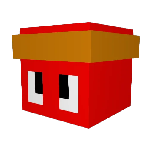 simenbue Minecraft avatar head, 3D render