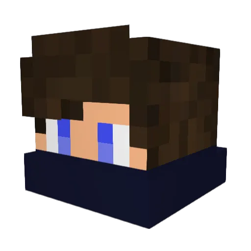 simenpus Minecraft avatar head, 3D render