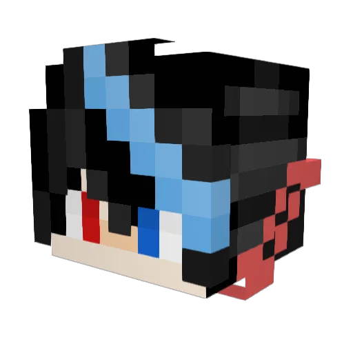 simi187 Minecraft avatar head, 3D render