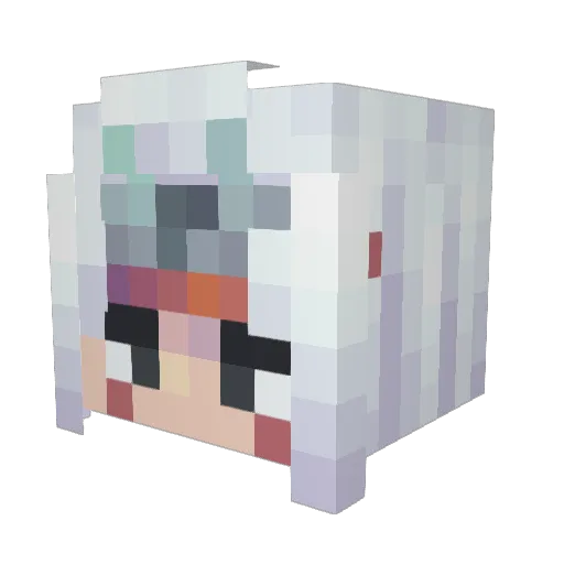similar7 Minecraft avatar head, 3D render